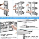 Dish Drying Rack with Drain Board - Rustproof Stainless Steel Dish Rack with Utensil Holder,Dish Racks for Kitchen Counter Over Sink,Over-Sink Drying Rack(Countertop,Third Floor) by CozyNest Decor