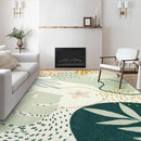 Lahome Green 10x14 Rug for Living Room, Large Washable Area Rug Non-Slip Ultra-Thin Stain Resistant Rug for Dining Room Table, Soft Botanical Print Indoor Rug for Bedroom Office (Green, 10'x14') by TinyTreasures Baby Boutique