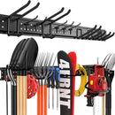 Garage Tool Organizer Wall Mount 48 inches with 10 Adjustable Heavy-Duty Hooks, Garage Organization, Garden Tool Storage Rack for Garage, Yard, and Shed, Holds Up to 400 lbs by GreenHaven Gardens