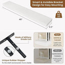 fuqing Floating Shelves for Wall, Bathroom Shelf Wall Mounted for Storage, Shelves with Invisible Bracket for Bedroom, Kitchen, Living Room, Farmhouse Small Book Shelf, 48 Inch Set of 2, White by CozyNest Decor