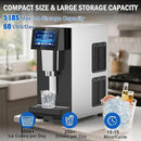 Nugget Ice Maker Countertop, 60LBS/Day with 5LBS Storage Bin, Water Dispenser Countertop Ice Maker Machine Stainless Steel, Soft Chewable Pellet Ice Machine for Home Bar Kitchen Office, Self-Cleaning by CozyNest Decor