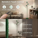 36W LED Tree Floor Lamp, Dimmable Tall Standing Lamp with Remote & Touch Control, 4 Color Temperatures Bright Floor Lamp, 3 Rotatable Light Modern Floor Lamps (Green) by CozyNest Decor