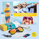 RIVBOS Kids Sunglasses Polarized UV Protection Flexible Rubber Glasses Shades with Strap for Boys Girls RBK004 by TinyTreasures Baby Boutique