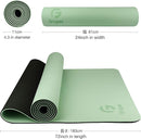 Yoga Mat Non Slip, Eco Friendly Fitness Exercise Mat with Carrying Strap,Pro Yoga Mats for Women,Workout Mats for Home, Pilates and Floor Exercises by TinyTreasures Baby Boutique