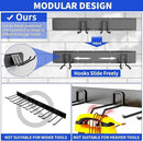 Garage Organization Tool Organizer Wall Mount, 48inch Heavy Duty Garden Tool organizer Storage System, Easy Install With 7 Adjustable Hooks, For Garage, Basement, Shed, Workshop(Black) by GreenHaven Gardens