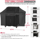 Unicook 63 Inch Grill Cover for Weber Genesis 300 Series and New 2022 Genesis 300, Outdoor BBQ Gas Grill Cover, Heavy Duty Waterproof Fade Resistant, Compared to Weber 7757 by GreenHaven Gardens