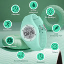 Kids Watches for Girls Boys Digital Sport Watch with Step Counter Pedometer Vibration Alarm Clock, No App Waterproof Fitness Tracker Kids Watch Boys Girls Teens Students Ages 5-16 by TinyTreasures Baby Boutique