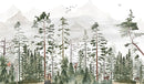 Green Forest Woodland Wallpaper Wall Mural for Nursery Room Girls Room Boys Room(Not Self-Adhesive) by TinyTreasures Baby Boutique