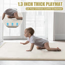 MABOZOO Extra Thick 1.3 Inch Baby Play Mat, 74 * 50 Inch Baby Floor Mat Memory Foam Playpen Pad for Babies, Toddlers, Infants, Playmat Crawling Cushion Activity Playmat for Indoor & Outdoor by TinyTreasures Baby Boutique