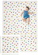 Yay Mats Stylish Extra Large Baby Play Mat. Soft, Thick, Non-Toxic Foam Covers 6 ft x 4 ft. Expandable Tiles with Edges Infants and Kids Playmat Tummy Time Mat (Cassia Polka Dot) by TinyTreasures Baby Boutique