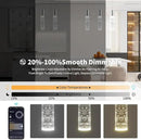 OKELI Smart 3-Light LED Pendant Lighting for Kitchen Island, 18W 1350LM Adjustable 3000K-6000K, Dimmable via TUYA App & Voice Control (Alexa/Google Home), Modern Crystal Bubble Pendant,Chrome Square by CozyNest Decor