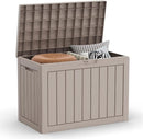 45GAL Brown Outdoor Storage Deck Box with Lock Hole – Waterproof, SGS - Tested UV Protection, Perfect for Patio Pillows & Pool Floats, Sturdy All - Weather Design by GreenHaven Gardens