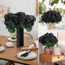 Hananona 6 Bundles Artificial Geranium Flowers for Outdoors Black Silk Geranium Flowers Outdoor UV Resistant Plants Faux Black Flower for Home Kitchen Halloween Table Centerpieces Decor (6, Black) by CozyNest Decor