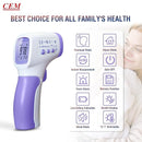 CEM DT-8806 Digital Thermometer for Adults and Kids, No Touch Forehead Thermometer for Baby, 2 in 1 Body Surface Mode Infrared Thermometer with Fever Alarm and Instant Accuracy Readings, Purple by TinyTreasures Baby Boutique