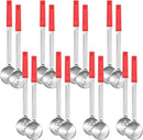 16 Pcs Portion Control Serving Spoons, Restaurant Measuring Serving Ladle Utensils, Portion Control Slotted Scoops for Weight Loss, Solid and Perforated Scoops(Red,2 oz) by CozyNest Decor