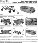 Creative Outdoor Push Pull Hauler Wagon for Kids, 200lbs Weight Capacity, Rubber Wheels, All-Terrain Collapsible and Portable Folding Cart for Garden, Tailgate, Camping, Park, Beach Trips by GreenHaven Gardens