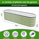 8 X 2 X 1.4 Ft Galvanized Raised Garden Bed,Sturdy and Easy to Assemble Oval Raised Planter Beds Outdoor for Vegetables, Gardening, Flowers, Fruits（Light Green） by GreenHaven Gardens