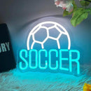 Soccer Neon Sign Dimmable LED Neon Signs for Wall Decor, Football Neon Light Sign for Bedroom Man Cave Gaming Room Party College Club Decor Sports Soccer Players Lover Gifts by GreenHaven Gardens