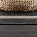 CAMILSON Outdoor Rug 6x9,Modern Outside Rugs for Patios Porches Waterproof Durable Washable Non-Shedding, Easy-to-Clean Indoor Outdoor Area Carpet (6 x 9, Bordered - Dark Gray/Light Gray) by GreenHaven Gardens