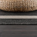 CAMILSON Outdoor Rug 8x10,Modern Outside Rugs for Patios Porches Waterproof Durable Washable Non-Shedding, Easy-to-Clean Indoor Outdoor Area Carpet (8 x 10, Bordered - Dark Gray/Light Gray) by CozyNest Decor