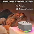Alarm Clock Speaker Wireless Charger, Digital Alarm Clocks Bedrooms Bluetooth, Alarm Clock Dimmable Light Bedrooms Dual Alarm Snooze Dimmer 12 24H RGB Night Light Bluetooth USB AUX, Gray by TinyTreasures Baby Boutique