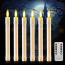 JOSU 6 Pack Flameless Candles with Remote Control Timer, Flickering LED Taper Candles Battery Operated, Christmas Window Light for Candleholder for Home Decor Thanksgiving Wedding Decoration by GreenHaven Gardens