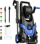 Pressure Washer, Power Washer with 6 Quick Connect Nozzles, Inlet Hose & Filter&Foam Cannon for Cars/Fences/Driveways/Patios/Home Cleaning (Blue) by GreenHaven Gardens