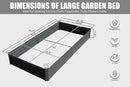 Domi Galvanized Raised Garden Bed, Outdoor Planter Garden Boxes Large Metal Planter Box for Gardening Vegetables Fruits Flowers, Dark Grey(8x4x1ft) by GreenHaven Gardens
