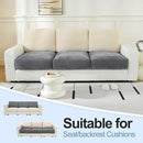 Couch Cushion Covers for L Shaped Sectional Sofa – Softer Chenille Sofa Covers Washable, Non-Slip Stretch Couch Covers & Individual Seat Cushion Slipcovers (3 Piece, Dark Grey) by CozyNest Decor