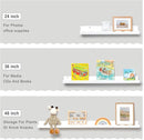 Fun Memories Picture Ledge Shelf for Wall, 36 inch Pine Wood Nursery Book Shelves Set of 2- Wall Book Shelves for Kids Room, Home Decor - Kitchen Spice-White by TinyTreasures Baby Boutique
