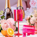 Ciaell 12 Pack Plastic Wine Glasses - 10Oz Hot Pink Plastic Wine Glasses With Stem - Disposable Stemmed Cups for Parties & Weddings by CozyNest Decor