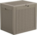 Vixzen 31 Gallon Resin Deck Box - Lockable Outdoor Storage for Patio Cushions, Garden Tools, Pool Supplies，Grey by CozyNest Decor