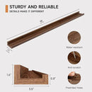 Fun Memories Picture Ledge Shelf, 48 Inch Floating Shelves Set of 2, Large Nursery Book Shelves for Toys Storage, Kids Bookshelf Wall Mounted for Wall Decor Books Photo Frames, Walnut by CozyNest Decor