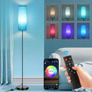 FRIDEKO HOME Floor Lamp for Bedroom, Tall Standing Lamps for Living Room, Modern Corner Floor Lamps for Living Room, 3CCT&Brightness Dimmable, 800 LM, RGB Smart Bulb, Foot Switch, Turquoise Lampshade by CozyNest Decor