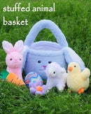 7 Piece Plush Stuffed Animals Playset Toys with Rabbit, Chick, Lamb, Carrot, Egg, Flower, Furry Bag, Soft Basket Set Toys for Girls Kids Ages 3+, Birthday Christmas Valentines Easter Party Favors by TinyTreasures Baby Boutique