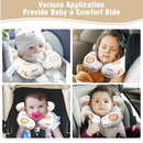 vocheer Baby Travel Pillow(Upgraded), Head and Neck Support Pillow for Pushchair, Car Seat,Stroller, Bouncer, Cotton, Lion by TinyTreasures Baby Boutique