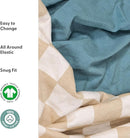The Peanutshell 4-Pack Organic Fitted Crib Sheet Set - Soft & Breathable Baby Girl or Boy Crib Sheets, 100% Jersey Cotton Nursery Decor, Fit for Standard Mattress Cover- Check by TinyTreasures Baby Boutique