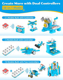 WhalesBot A7 36-in-1 Kids Coding & RC Robot Kit, 160+ Piece Educational Building Set with Sensors & 2 Controllers & Motors, Interactive Storytelling & Play Cards, Toy Gift for Boys & Girls Ages 3-8 by TinyTreasures Baby Boutique