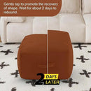MeMoreCool Square Stuffed Pouf Ottoman Foot Rest, Floor Pouf Foot Stool with Foam Chunk Filling, Soft Stuffed Ottoman Footrest for Living Room, Coffee by CozyNest Decor