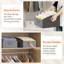 Lifewit Storage Baskets for Shelves, 6 Packs Non-woven Fabric Trapezoid Closet Organizer Bins with Handles, Foldable Clothing Containers Box for Clothes, Toy, Towel, Book, DVD, Hats, Small-Grey by TinyTreasures Baby Boutique