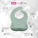 Abiie Ruby Wrapp Silicone Bibs for Babies with Front Pocket - Waterproof Bib - Stain Resistant - Silicone Toddler Bibs by TinyTreasures Baby Boutique
