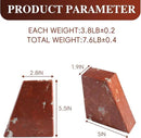 Marble Bookend for Heavy Books, Decorative Bookends for Shelves, 7.5LB Durable and Heavy-Duty Book End for Hardback Book & CDS, Unique Book Stopper & Holder, Rosso Francia, Set of 2 by CozyNest Decor