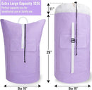 Laundry Bag Backpack, 125L Extra Large Travel with Shoulder Straps, Adjustable & Extendable Design, Laundry Hamper Bag with 3 Pockets for Laundromat, College, Travel, Camping (Purple) by TinyTreasures Baby Boutique