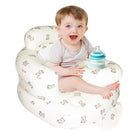 Baby Inflatable Seat for Babies 3-36 Months, Built in Air Pump, Bear Baby Support Seat Summer Toddler Chair for Sitting Up, Baby Shower Chair Floor Seater, Infant Back Support Sofa, Green by TinyTreasures Baby Boutique