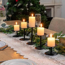 Homemory Holloween Candle Holders for Pillar Candles Set of 5 (Black) by CozyNest Decor