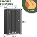 Patiowell 22 Cuft Outdoor Storage Cabinet, Metal Storage Shed with Lockable Door, Indoor Outdoor Vertical Waterproof Tool Shed Without Adjustable Shelves for Patio Garden Backyard, Black by GreenHaven Gardens