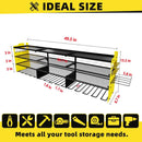 Power Tool Organizer Wall Mount with 12-Drill Holders-800Lbs Load Heavy Duty Metal 4-Layers Garage Storage and Organization with Side-Plates Adjustable Battery Tools Rack Utility Racks Gifts for Men by GreenHaven Gardens