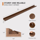 Picture Ledge Shelf for Wall, Floating Shelves Set of 4, 48 Inch Long Nursery Book Shelves for Toys Storage, Kids Bookshelf Wall Mounted for Books Photo Frames, Walnut by TinyTreasures Baby Boutique