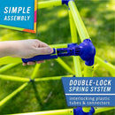 Eezy Peezy Monkey Bars Climbing Dome - Sturdy & Portable Jungle Gym for Kids, Backyard Playset for Toddlers, Active Outdoor Fun for Kids Ages 3 to 8 Years Old, Lightweight & Easy Assembly, Green/Blue by TinyTreasures Baby Boutique