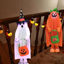 37" Front Porch Light up Halloween Ghost Figure Décor, Kit Standing Trick or Treat Indoor and Outdoor Decorations-Start by CozyNest Decor